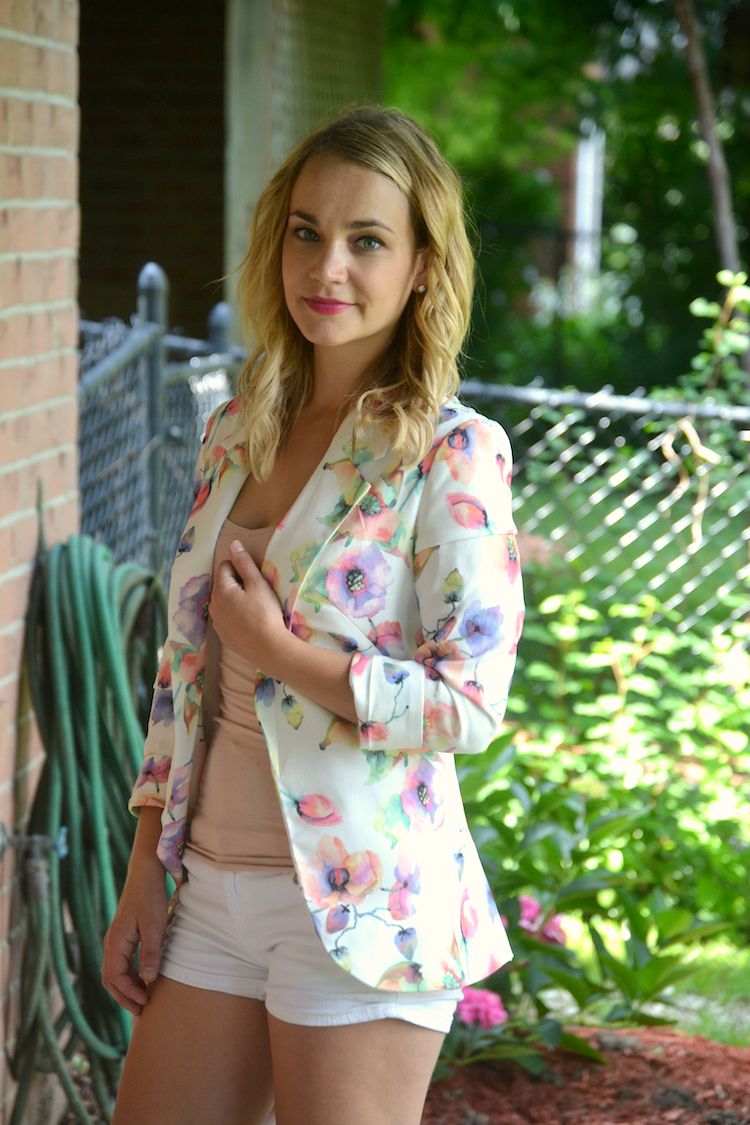 Floral blazer, where to buy a floral blazer, shopbop floral blazer, pastel floral blazer, green shoes, pink bucket bag, ootd fashion, Canada ootd, fashion blogger, Canada fashion blogger, ootd blogger, ootd inspiration 