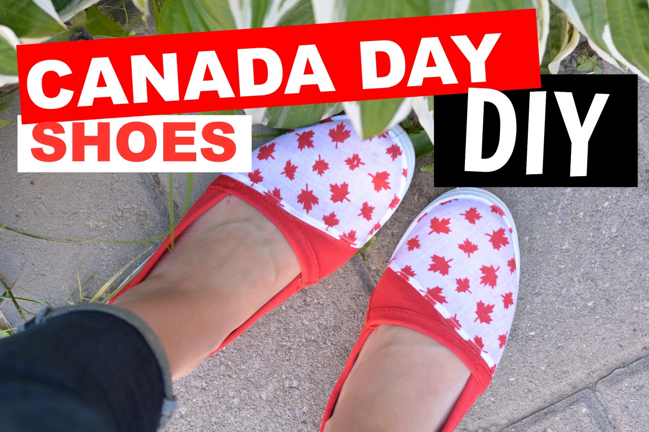 DIY Canada Day Shoes