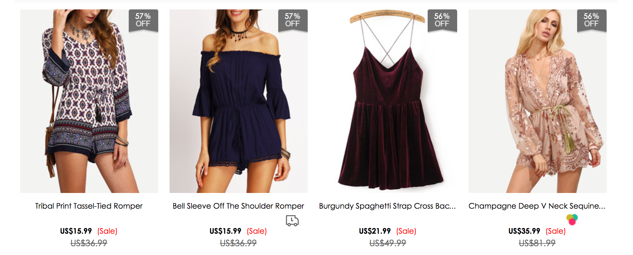 Rompers under $100