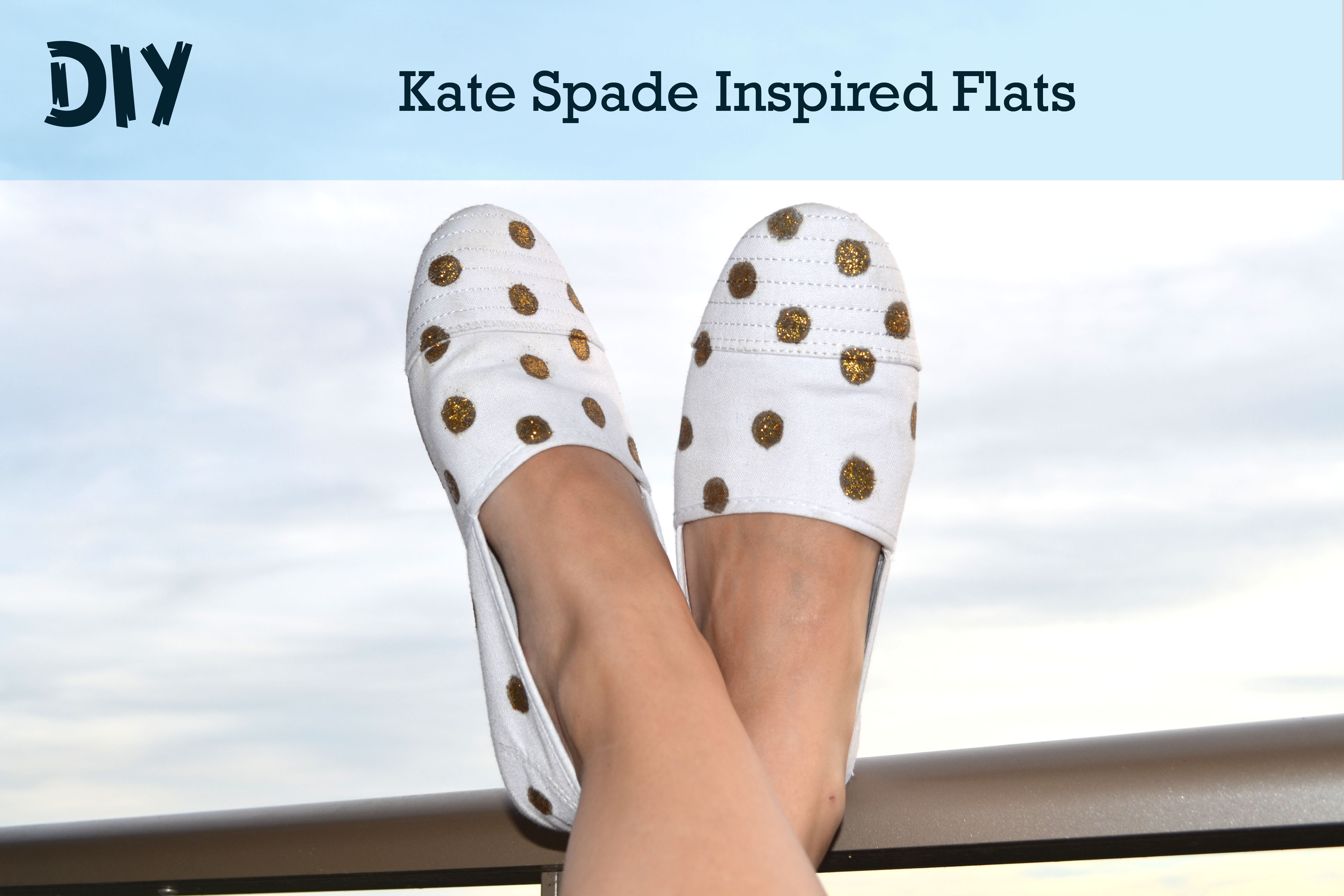 Kate Spade Inspired Gold Polka Dot Flats