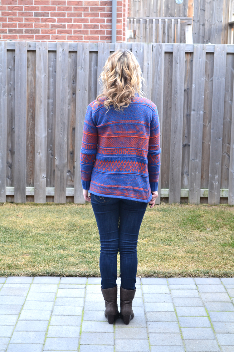 orange-blue-aztec-sweater-ootd