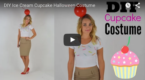 YouTube :: Cupcake/Ice Cream Halloween Costume DIY