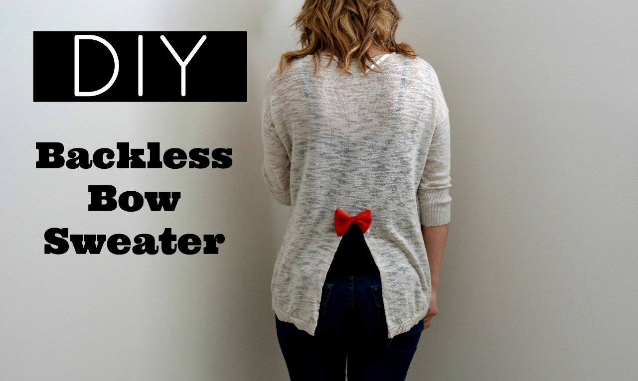 Diy backless shirt, fall sweater diys, winter sweater diys, fall cardigan diys, winter cardigan diys, sweater diys, cardigan diys, what to do with an old sweater, clothes upcycle, upcyling old clothes, what to do with old clothes, fall 2015 diys, winter 2015 diys, Canada youtube, Toronto youtube, 