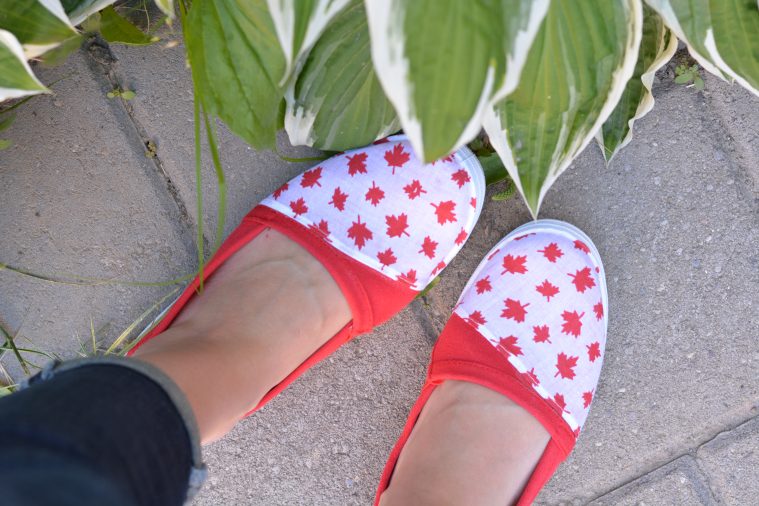 DIY Canada Day Shoes