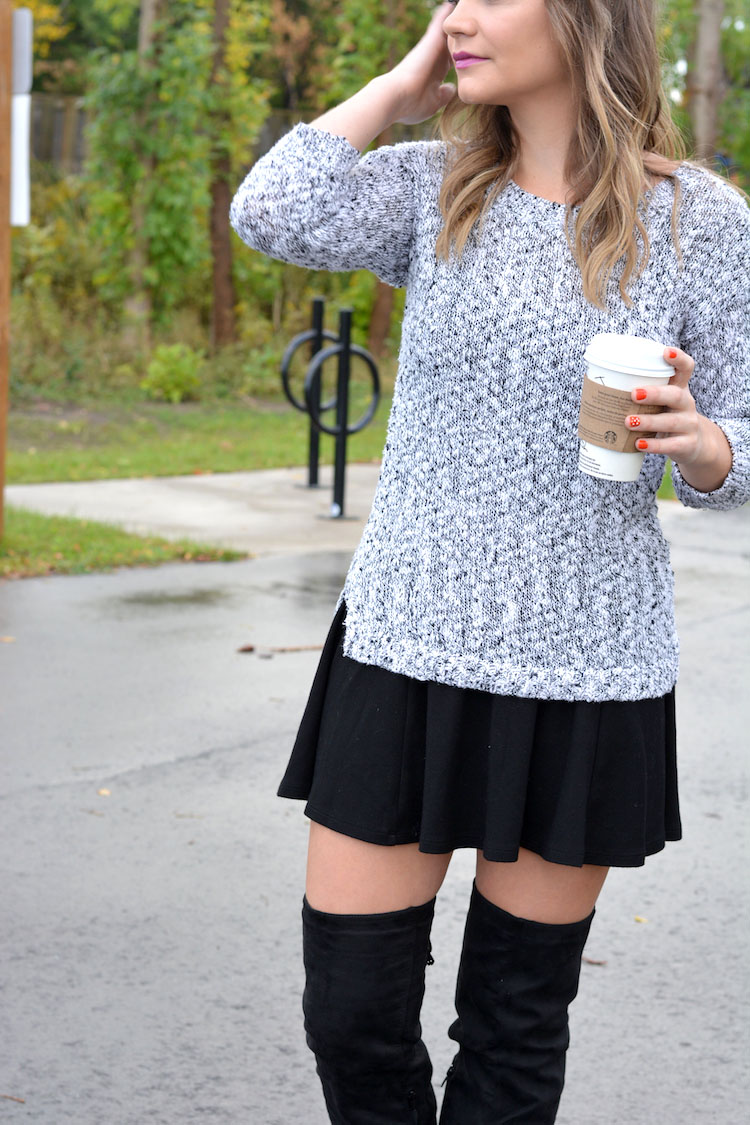 Fall Outfit Inspiration With a Thigh High Boots Outfit