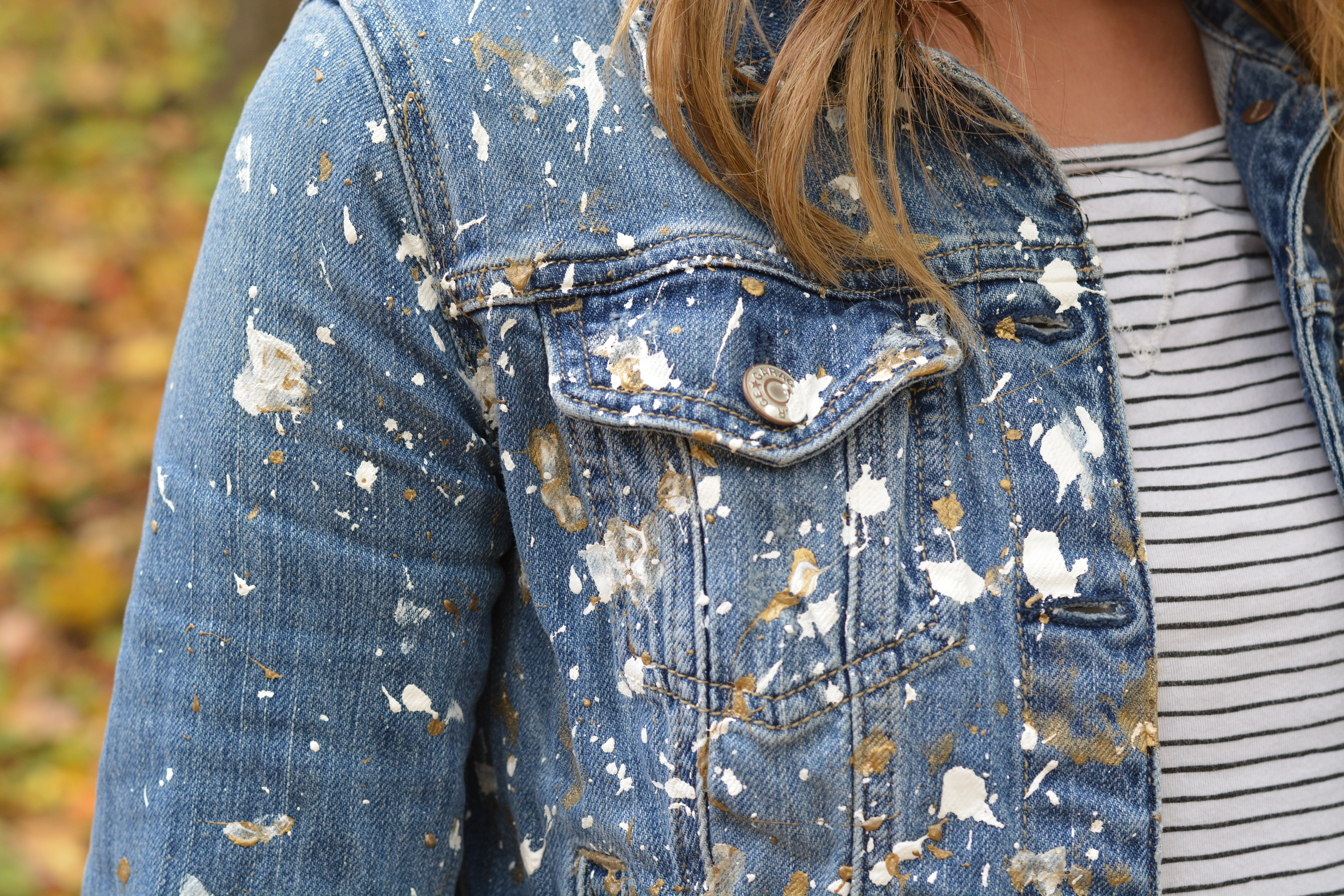 Diy denim hot sale jacket paint