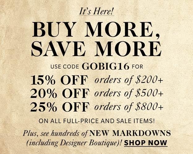 Shopbop November Promo Code