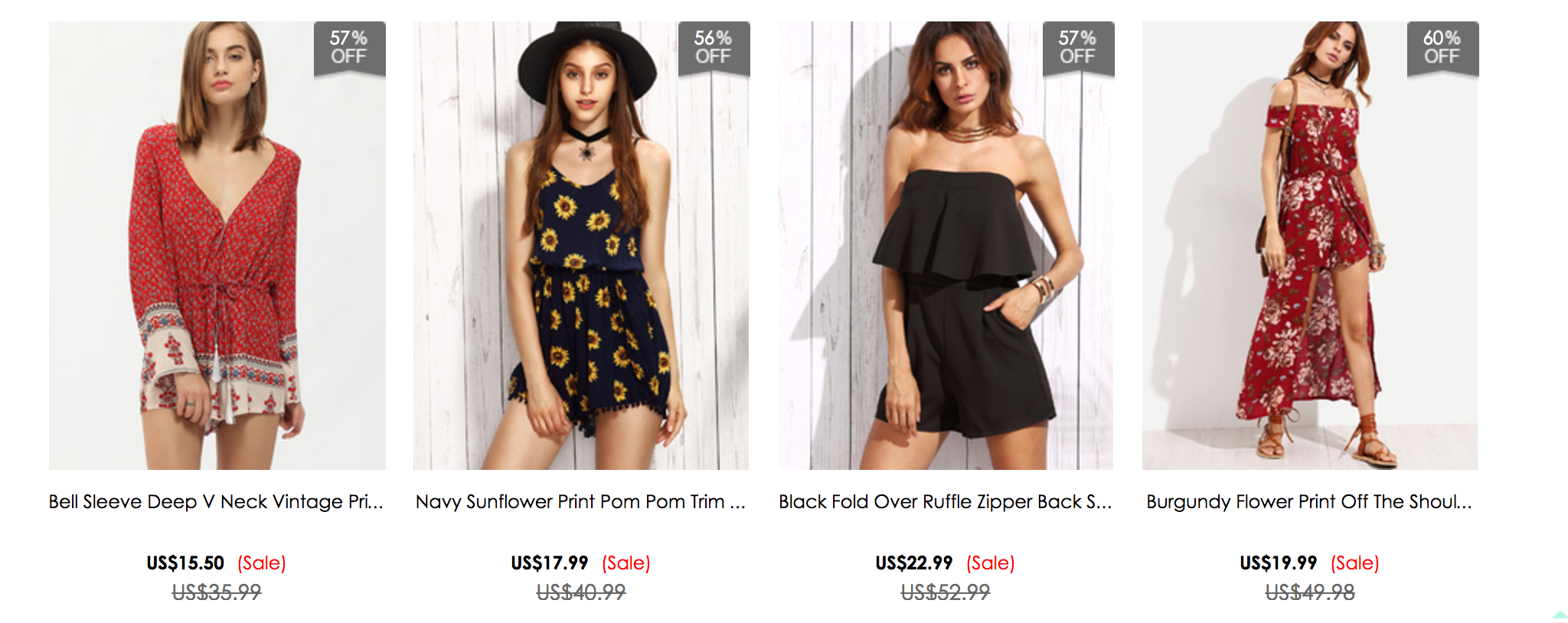 Rompers under $100