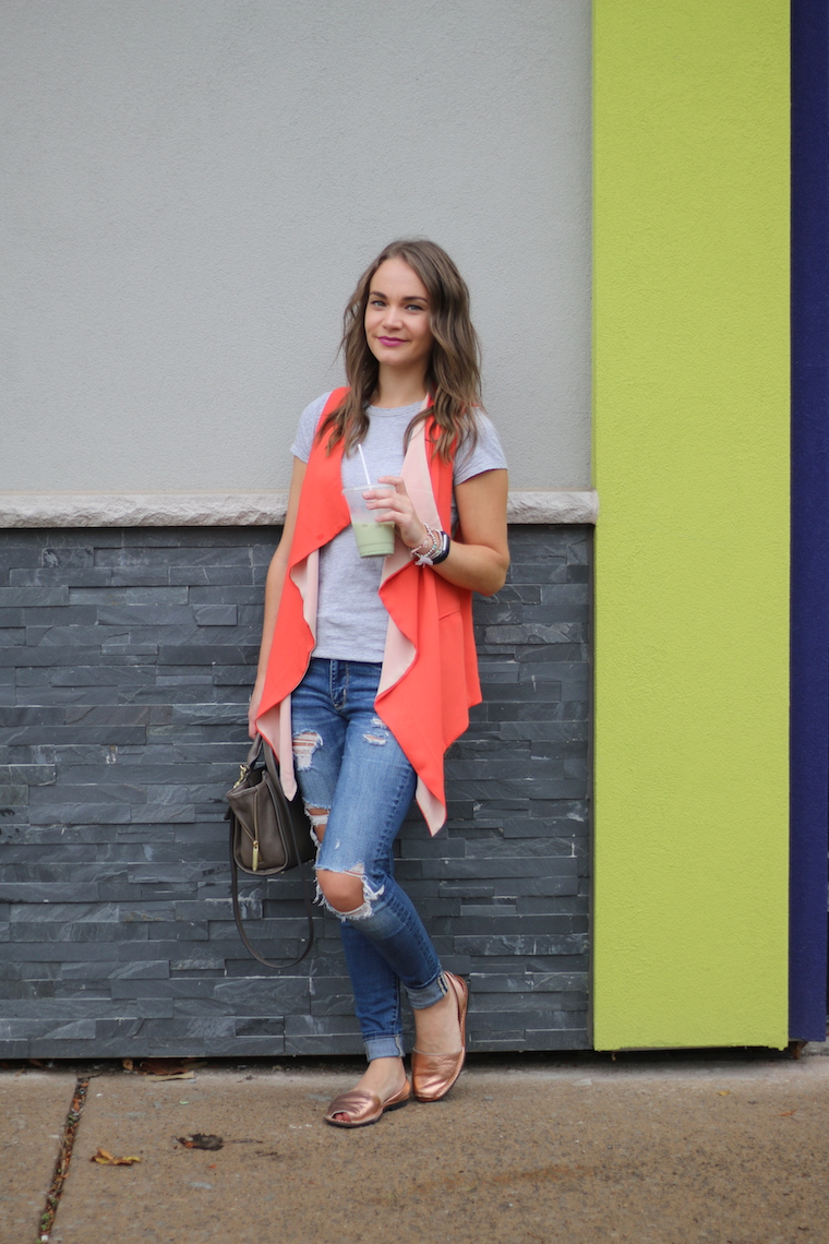 Recycling Old Clothes | Orange Vest Outfit