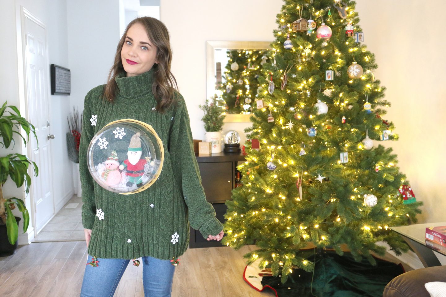 DIY Ugly Christmas Snow Globe Sweater