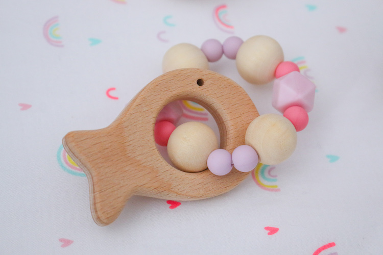 DIY Wooden and Silicone Baby Teethers